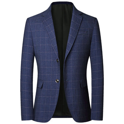 Blazer Noir à Carreaux Élégant pour Homme
