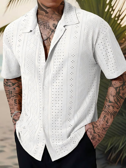Chemise Homme Décontractée en Coton Boutonnée - PanierRoyale