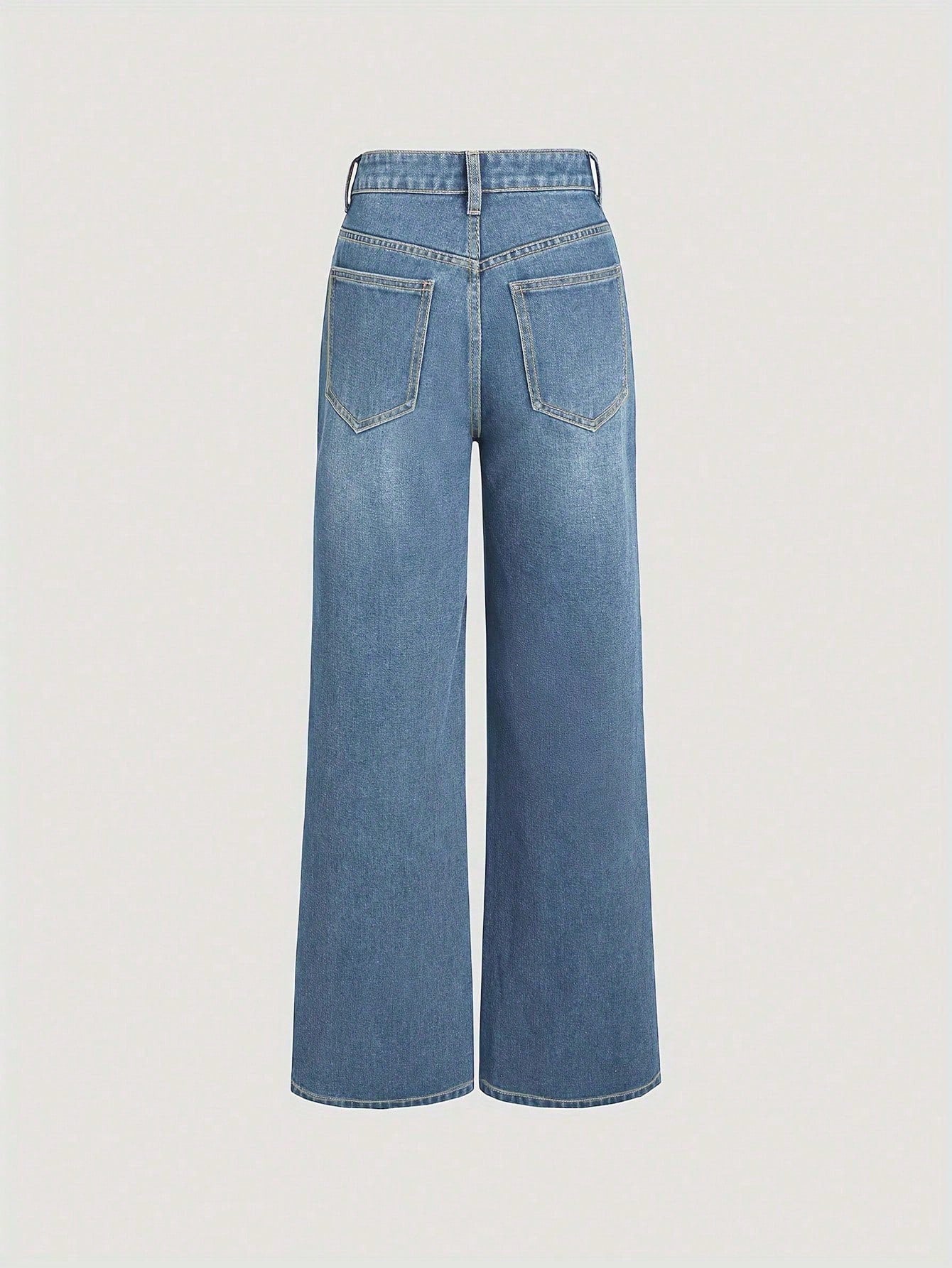 Jean Large Taille Droite Moderne
