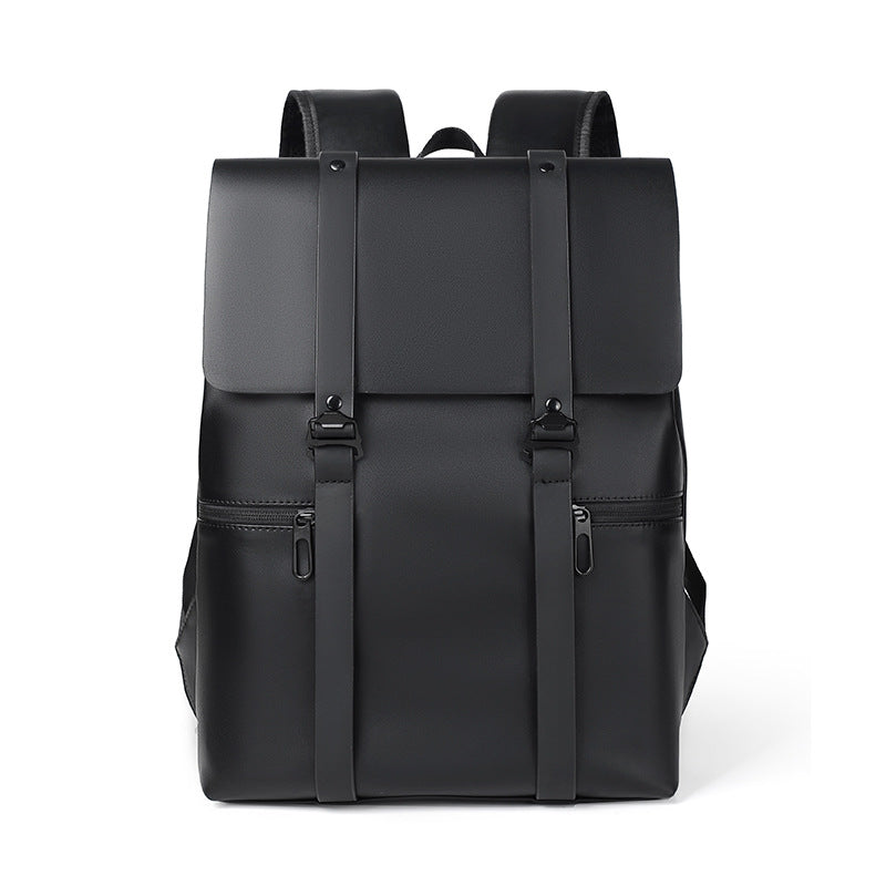 Sac à Dos en Cuir Noir Classique et Adjustable