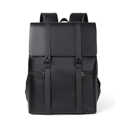 Sac à Dos en Cuir Noir Classique et Adjustable