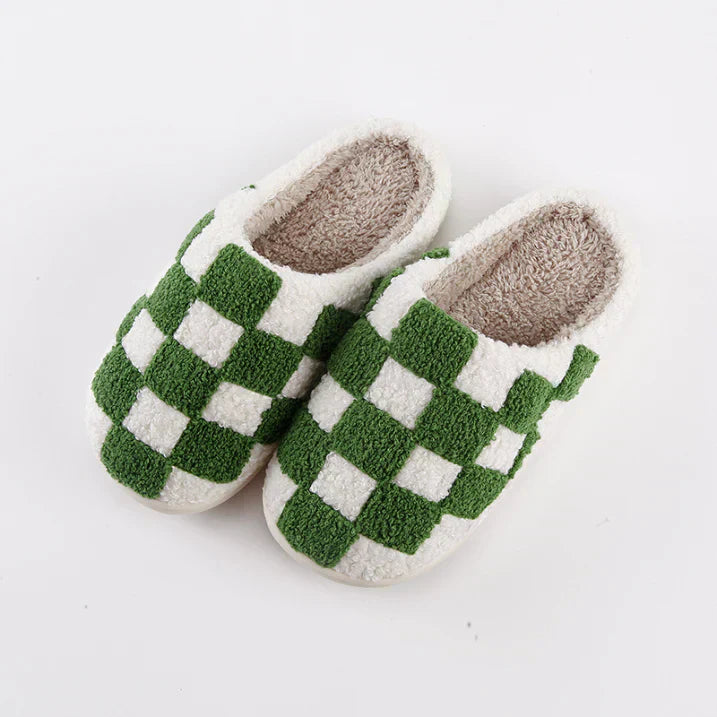 Chaussons Intérieur Mixte Carreaux Doux et Confortables - PanierRoyale