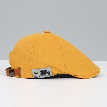 Casquette Sportive Noire Cuir Réglable pour Homme