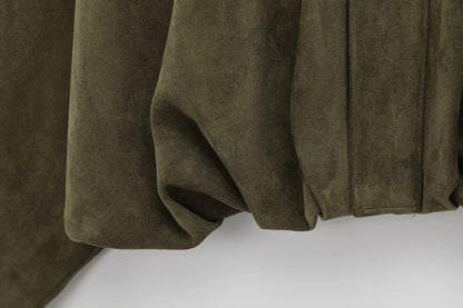 Veste Femme Effet Suédé Coupe Ample Oversize Style Urbain