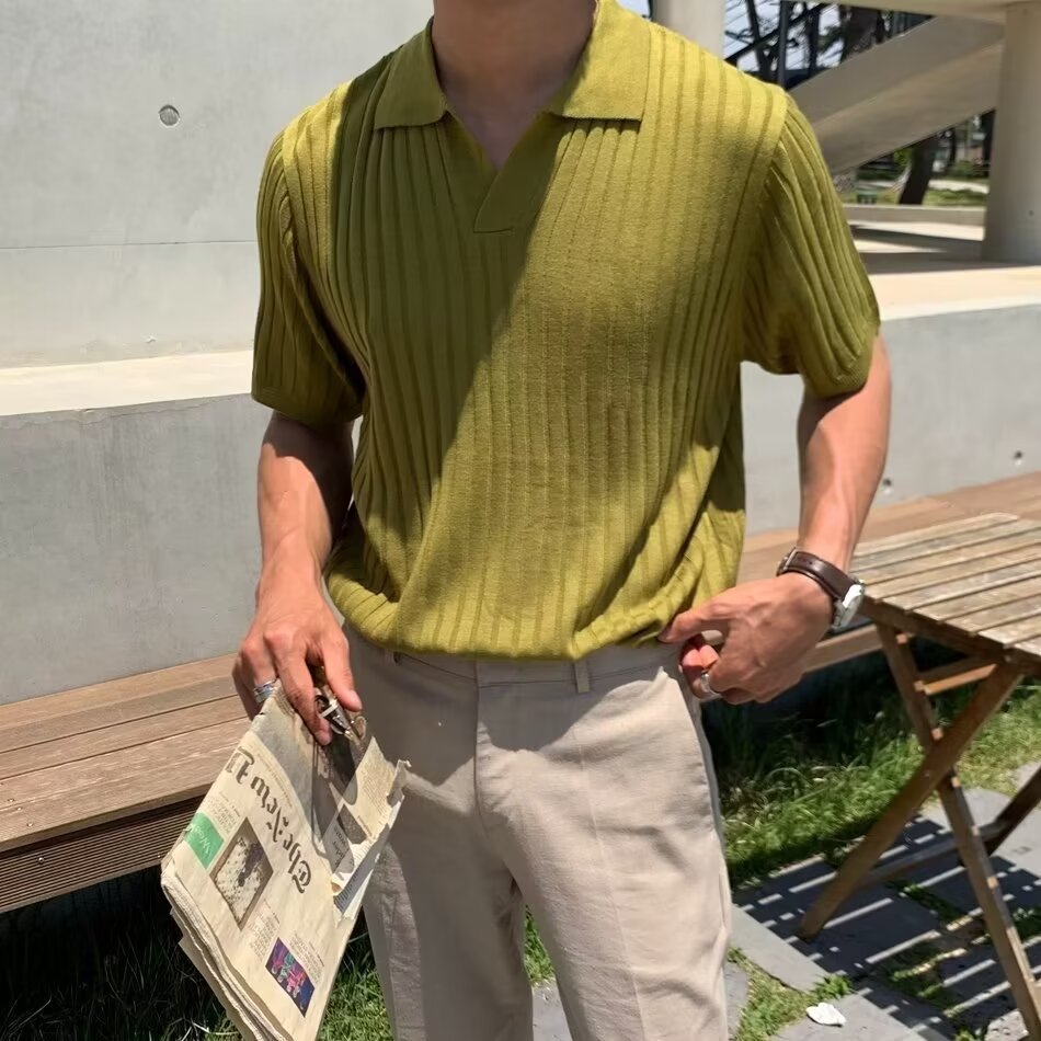 Chemise Polo Classique à Carreaux et Coupé Moderne