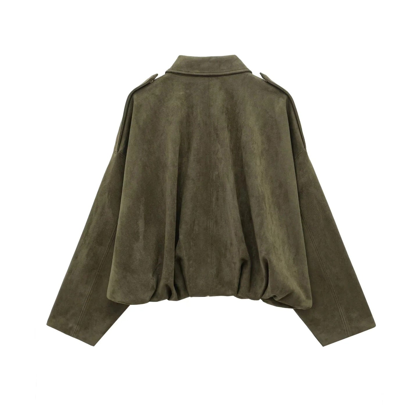 Veste Femme Suédine Coupe Ample Oversize Mi-saison