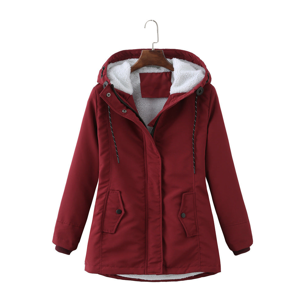 Manteau Hiver Femme Doudoune Élégant avec Capuche