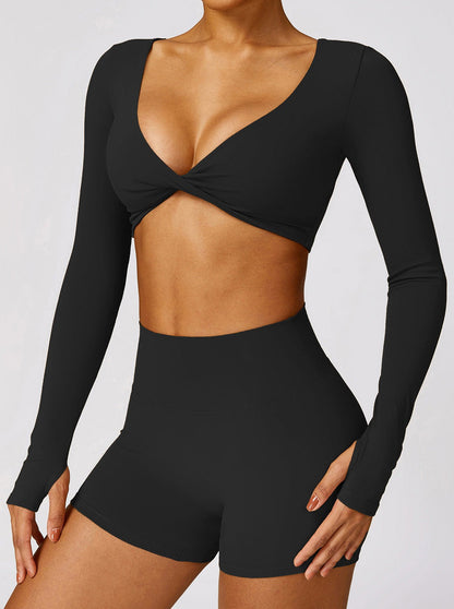 Top femme Manche Longue Décolleté Twist