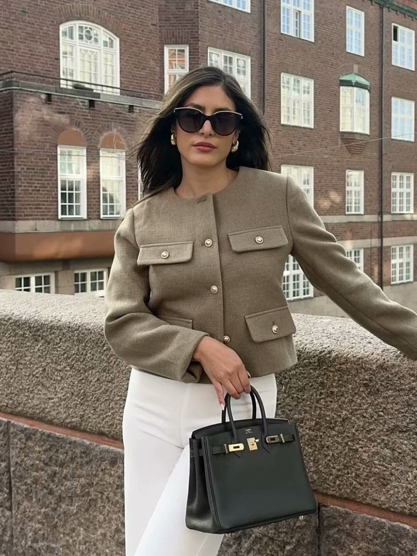 Veste Femme Élégante Manches Longues - PanierRoyale