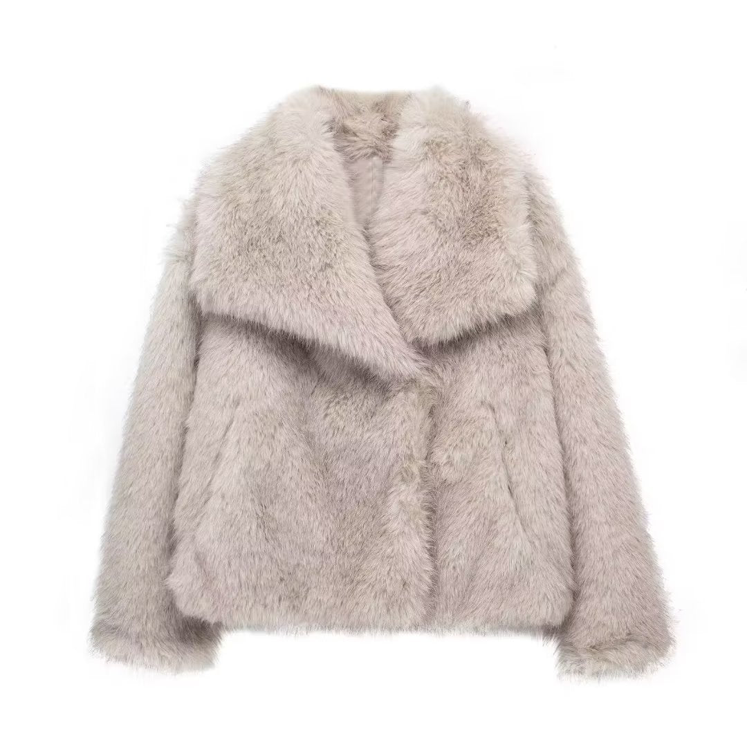 Veste en Fourrure Synthétique Élégante et Chaude