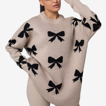 Pull Femme Col Rond Manches Longues Chaud