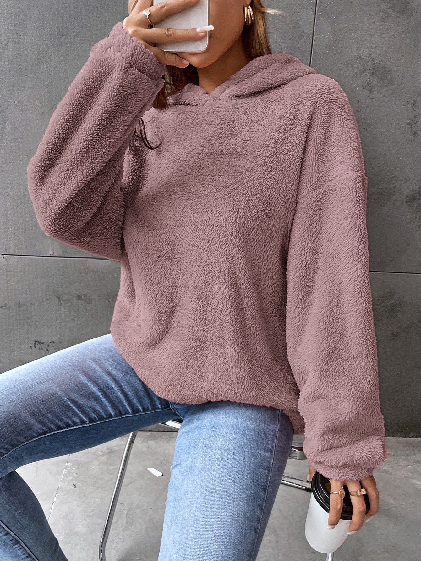 Sweat à Capuche Femme Hiver Chaud et Doux