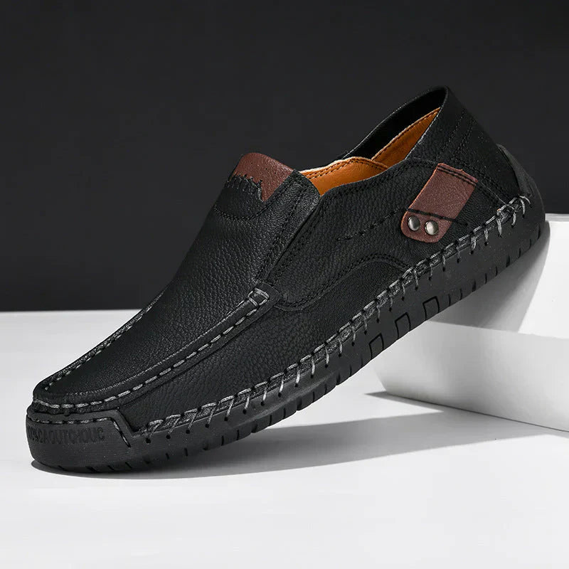Chaussure Homme Cuir Marine Noir Élégant