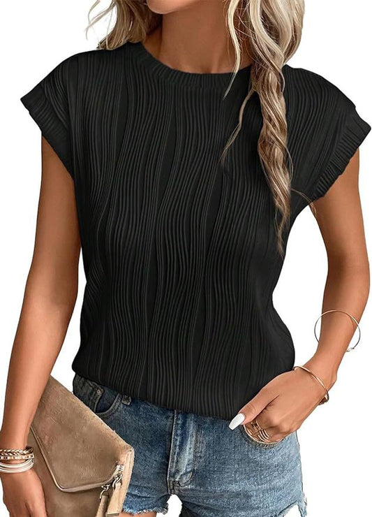Blouse Femme Noire Plissée Chic et Élégante - PanierRoyale