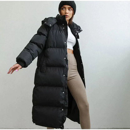 Doudoune Femme Hiver avec Capuche Amovible et Imperméable