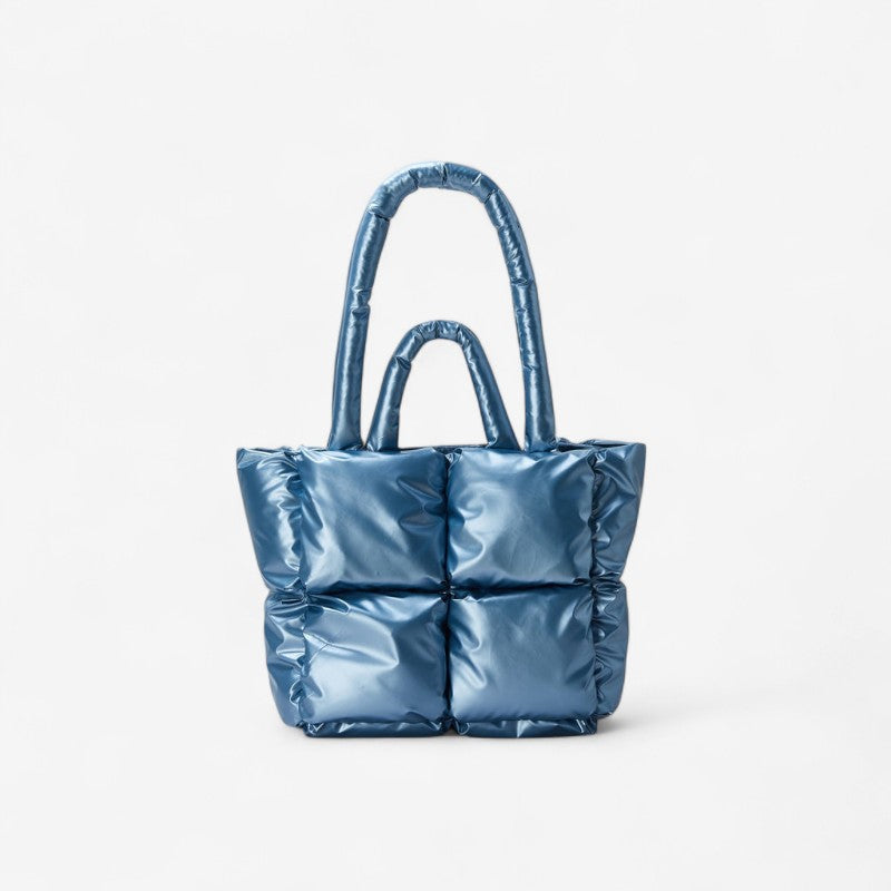 Sac à Épaule Cuir Verni avec Fermeture Éclair