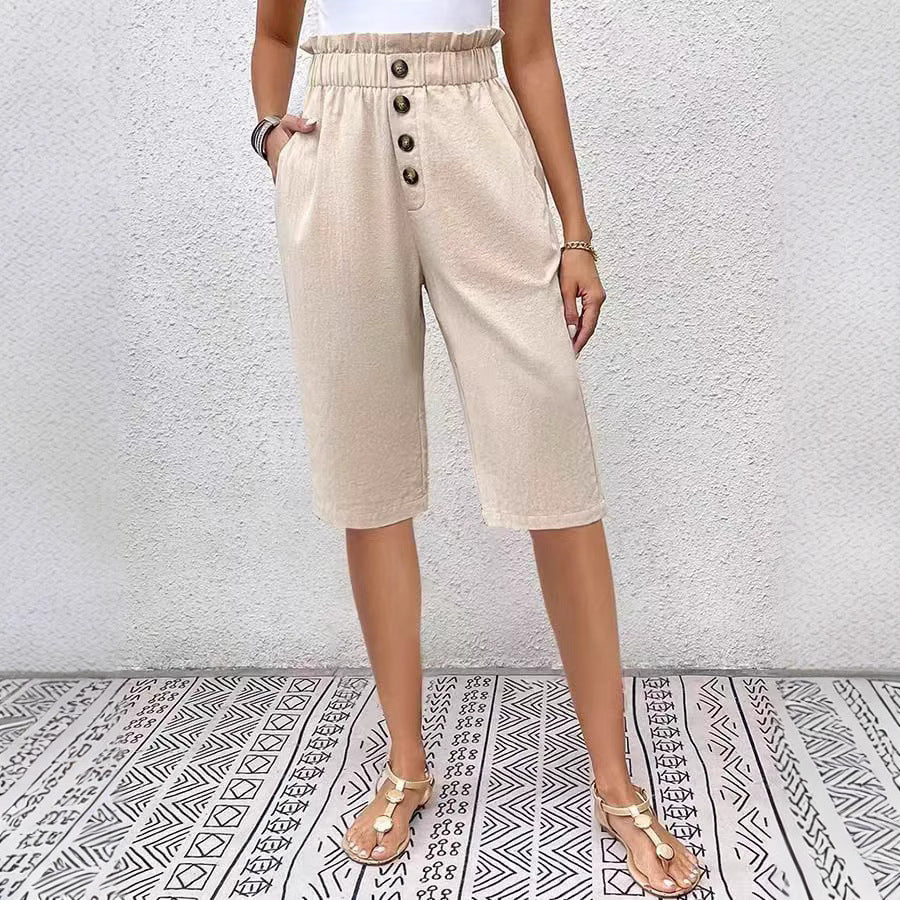 Pantalon Bermuda Femme Haut de Gamme Marine
