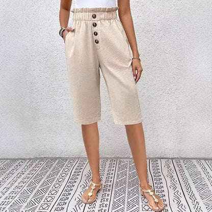 Pantalon Bermuda Femme Haut de Gamme Marine