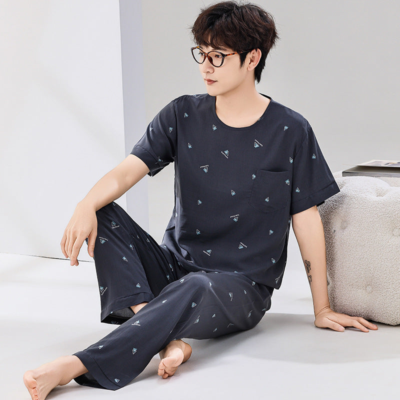 Pyjama Homme Été Léger Manches Courtes