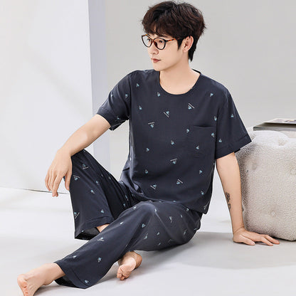 Pyjama Homme Été Léger Manches Courtes