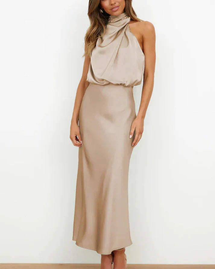 Robe Été Décolletée Vert Émeraude pour Femme