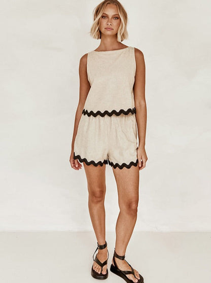 Ensemble Décontracté Tank-Top et Short pour Femme