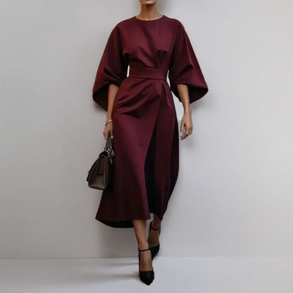 Robe Soirée Longue Manches Bouffantes Élégante