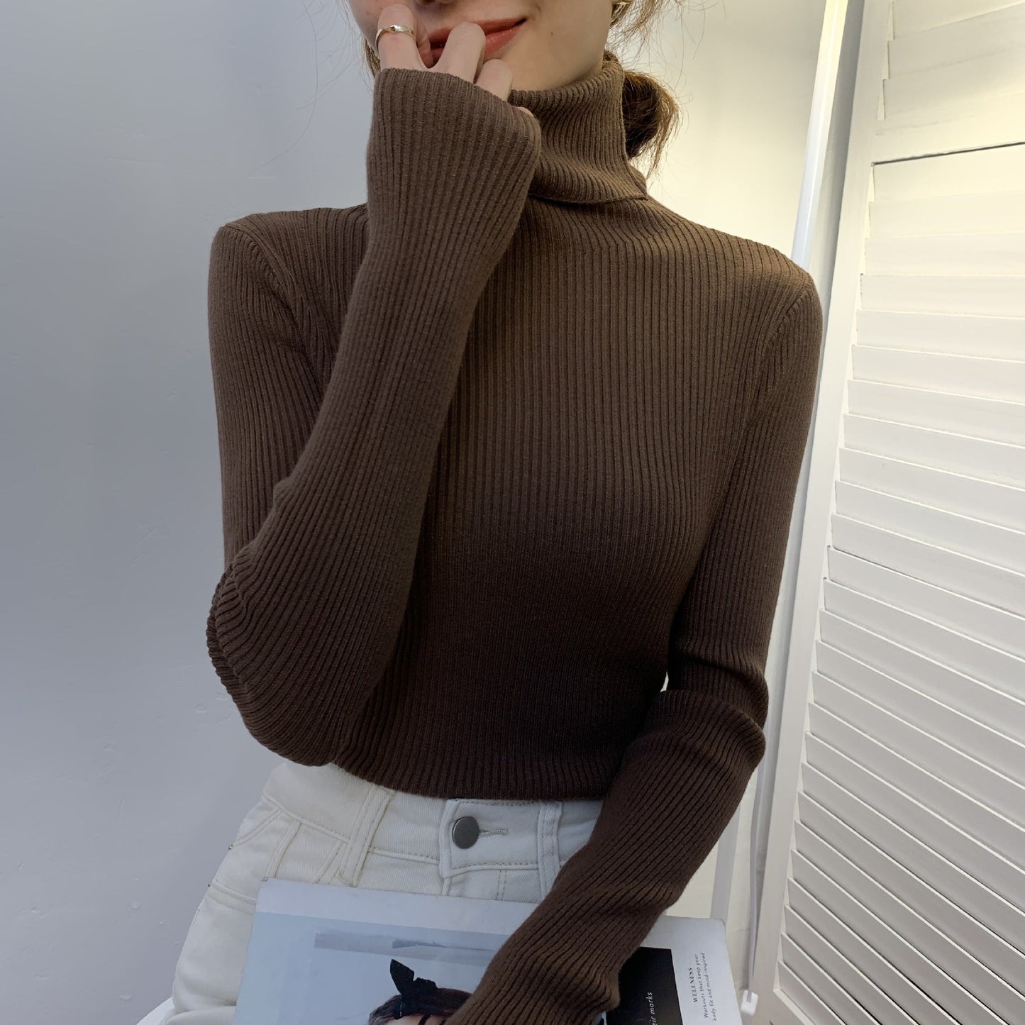 Pull à Col Roulé Femme Chic et Doux