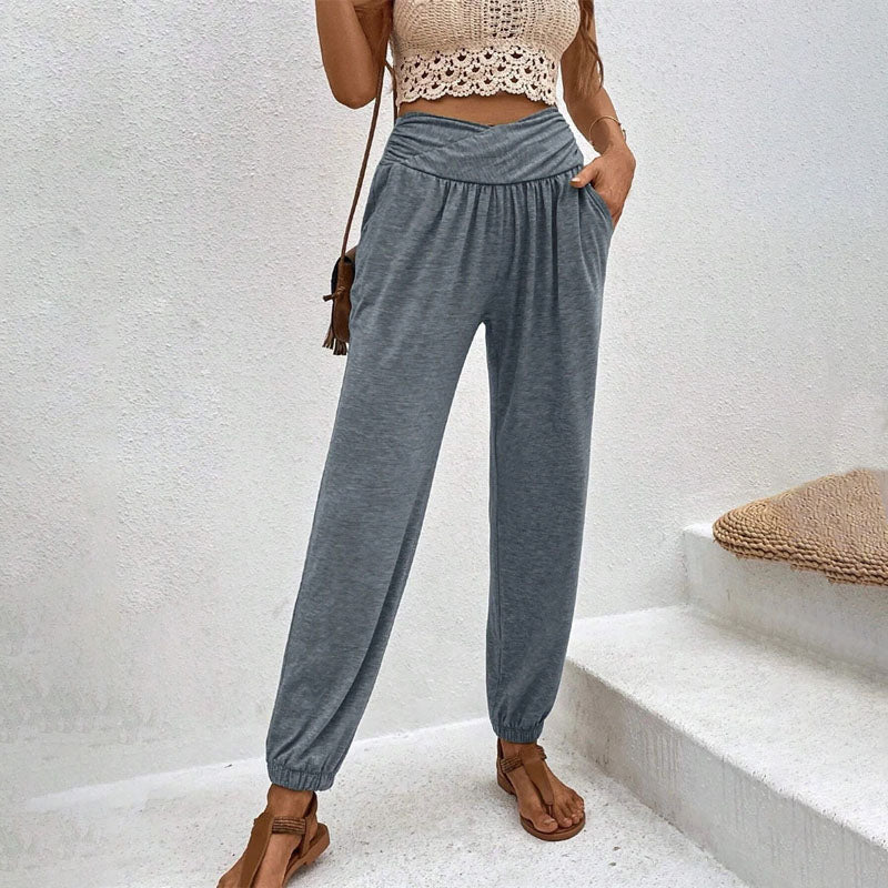 Pantalon Femme Décontracté Noir Polyvalent