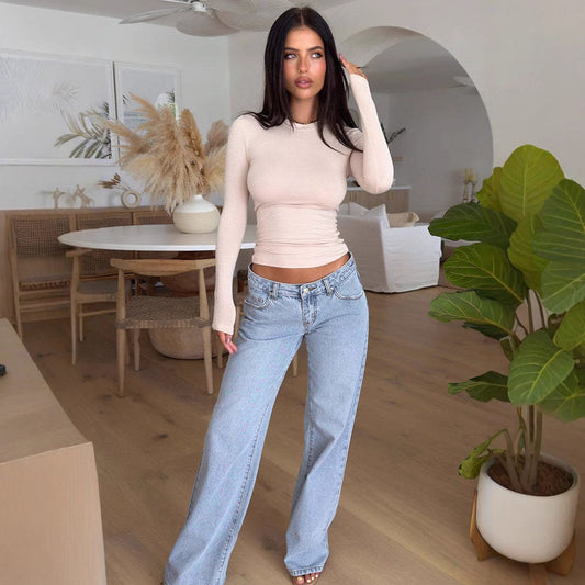 Jean Femme Slim Taille Basse Élégant - PanierRoyale