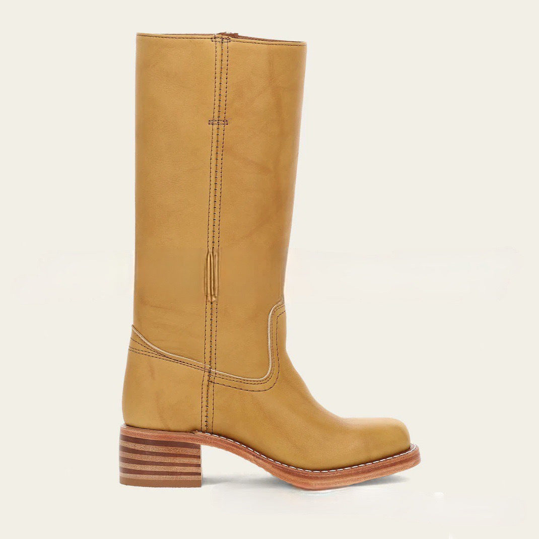 Bottes Femmes Western à Talon Bloc Cuir