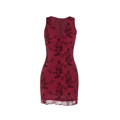 Wolff™ – Robe Femme de Soirée Élégante avec Col en V et Motif Floral-6
