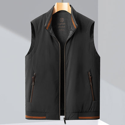 Gilet D'hiver Épais et Douillet avec Poches Zippées