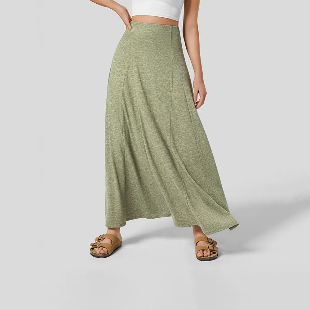 Jupe Longue Femme Élégante en Tissu Léger avec Taille Haute - PanierRoyale