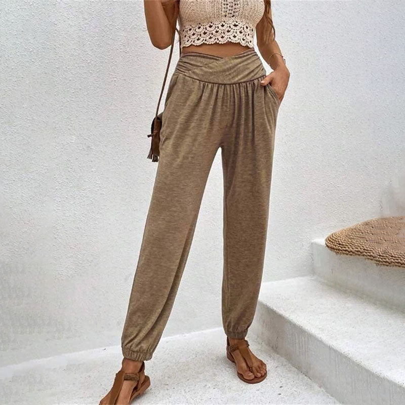 Pantalon Femme Décontracté Noir Polyvalent