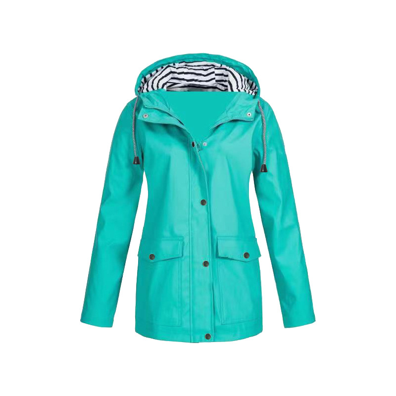 Veste Imperméable Femme Capuche Adjustable