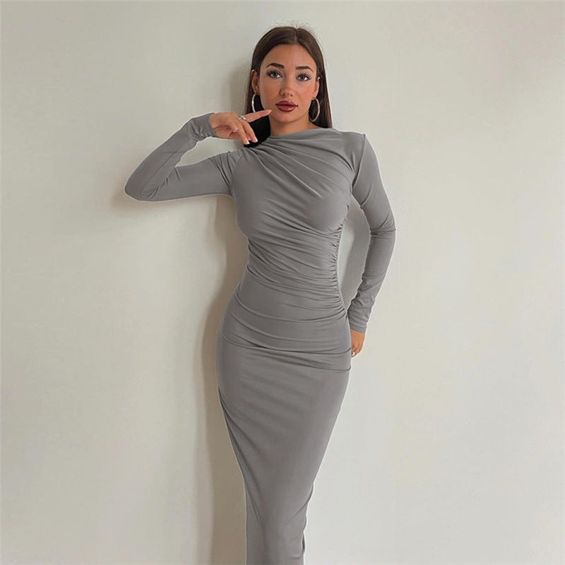 Robe Longue Femme Élégante et Confortable en Soie