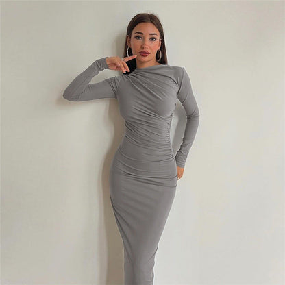 Robe Longue Femme Élégante et Confortable en Soie