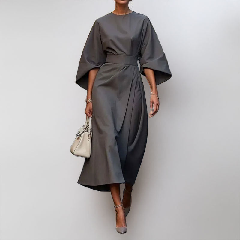 Robe Soirée Longue Manches Bouffantes Élégante