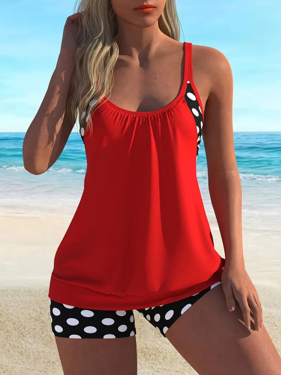 Maillot de bain Femme Deux pièces Taille haute Coupe rétro