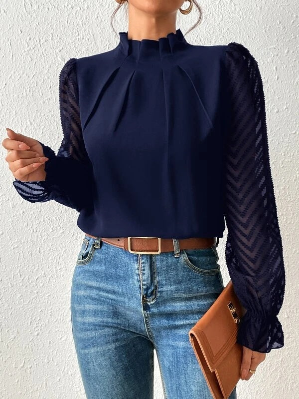Blouse Femme Élégante - Haut en Soie Doux pour Travail et Loisirs