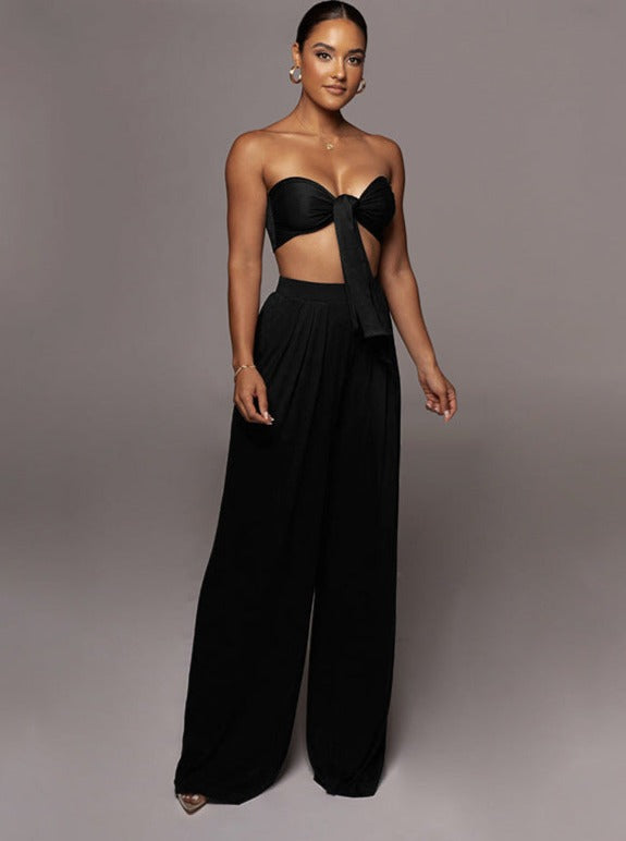 Top Femme Décolleté Élégant avec Lacs - BerlinGlamour