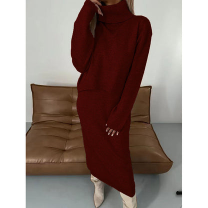Pull et Jupe Ensemble Femme Tricot Élégant