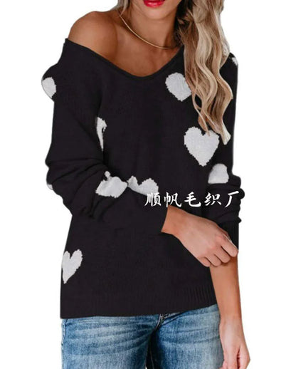 Pull Femme Noël Cœur Rouge