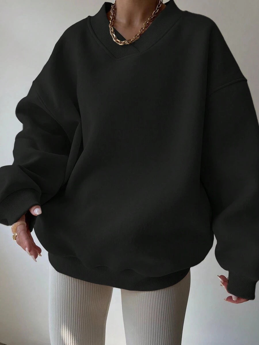 Sweat-shirt Femme Grande Taille à Manches Longues Décontracté