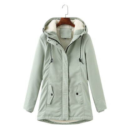 Manteau Hiver Femme Doudoune Élégant avec Capuche