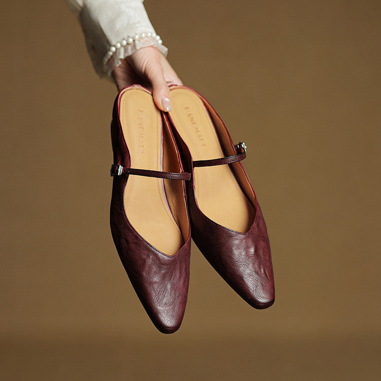 Mules Femmes en Cuir Authenticité Luxe