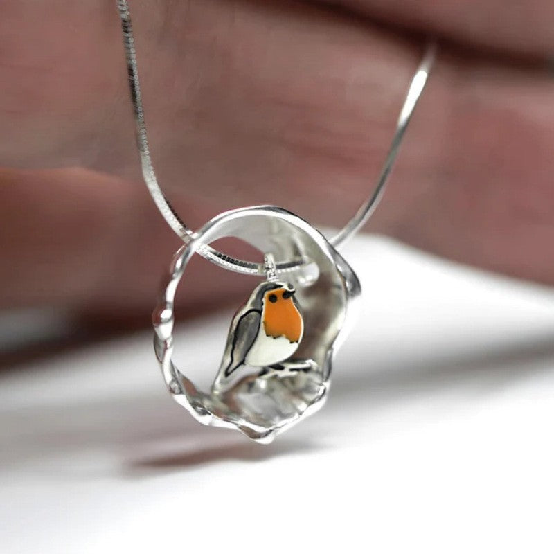 Collier Femme avec Pendentif Oiseau Acier Inoxydable
