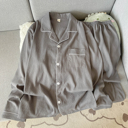 Pyjama Homme Hivernal Douillet avec Pantalon et Manches Longues