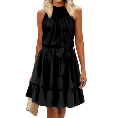 Robe Été Rouge Courte pour Femme